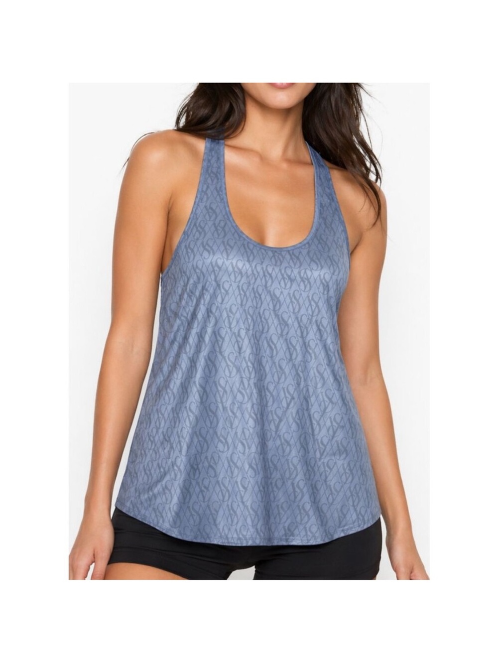 Victoria's Secret Slate Blue Monogram Racerback Tank women’s medium